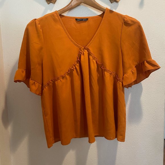 Flowy Orange Blouse - Picture 1 of 3